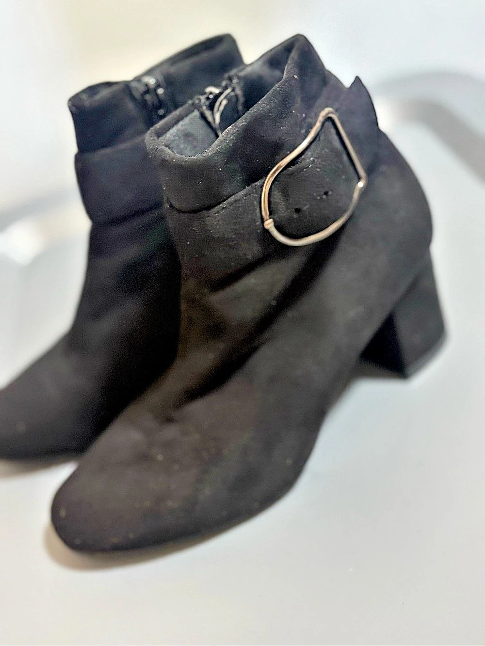 Black Buckle Ankle Boots